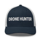 Drone Hunter Embroidered Mesh Trucker Hat - Navy/ White