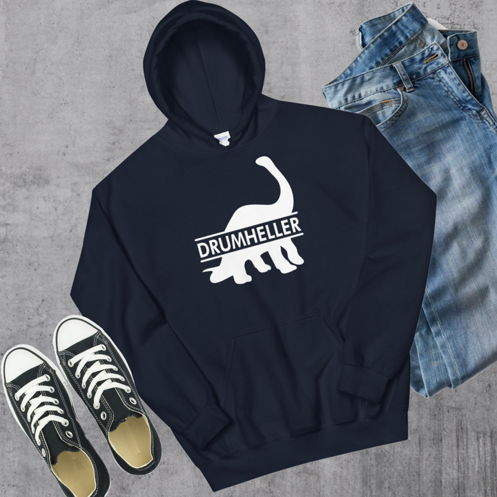 Drumheller Long Neck Dino Hoodie - Navy / S