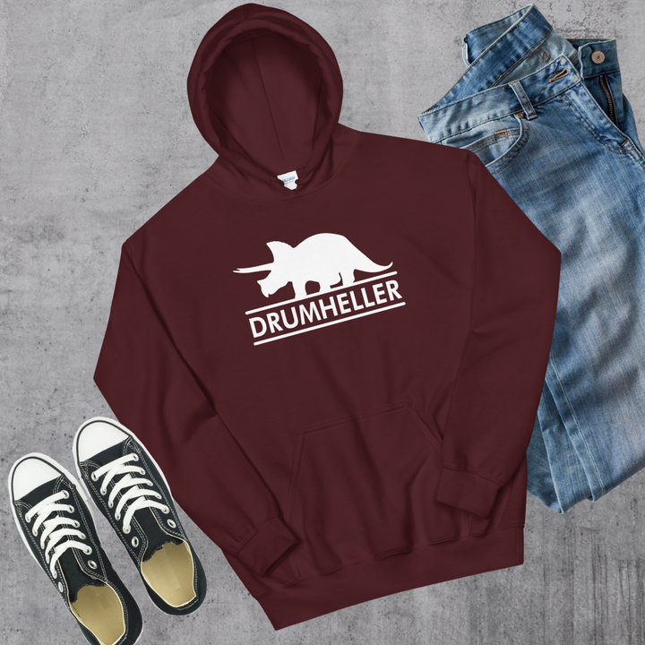 Drumheller Triceratops Hoodie - Maroon / S