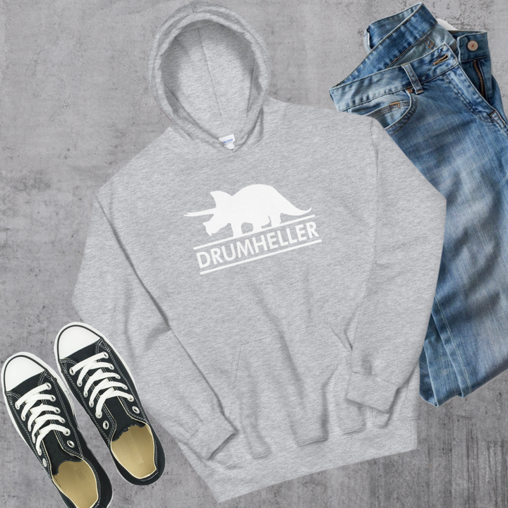 Drumheller Triceratops Hoodie - Sport Grey / S