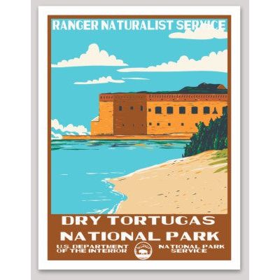 Dry Tortugas National Park WPA Sticker Large - sticker