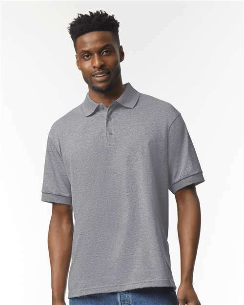 DryBlend® Jersey Polo - Graphite Heather - Graphite Heather / S