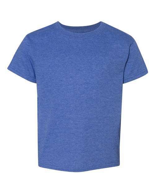 DryBlend® Youth T-Shirt - Heather Deep Royal - Heather Deep Royal / XS