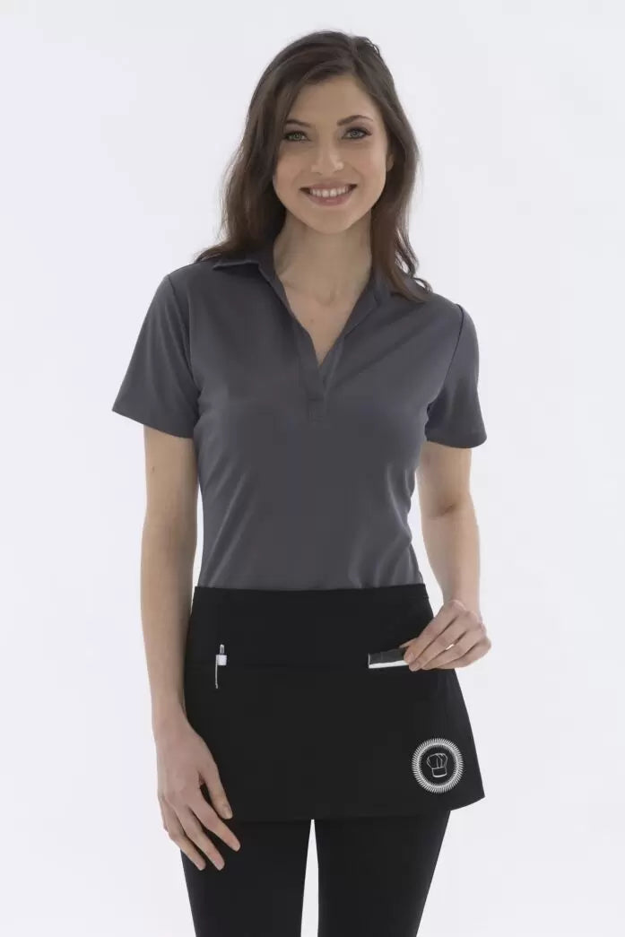 Durable Everyday Waist Apron with Soil Release and Multiple Pockets - Black - Aprons