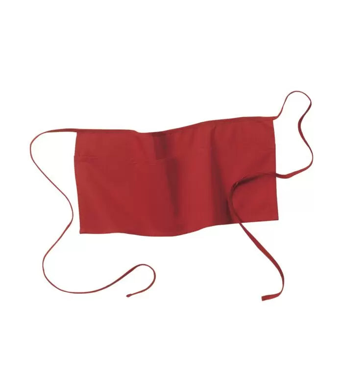 Durable Everyday Waist Apron with Soil Release and Multiple Pockets - Red - Aprons