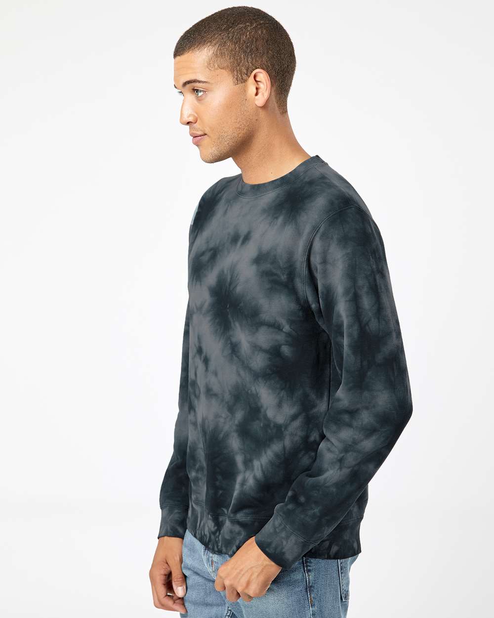 Independent Trading Co. Midweight Tie-Dyed Crewneck Sweatshirt PRM3500TD