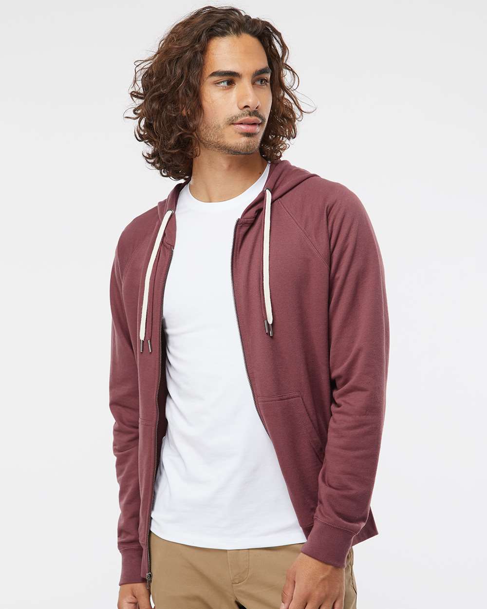 Independent Trading Co. Icon Lightweight Loopback Terry Full-Zip Hooded Sweatshirt SS1000Z