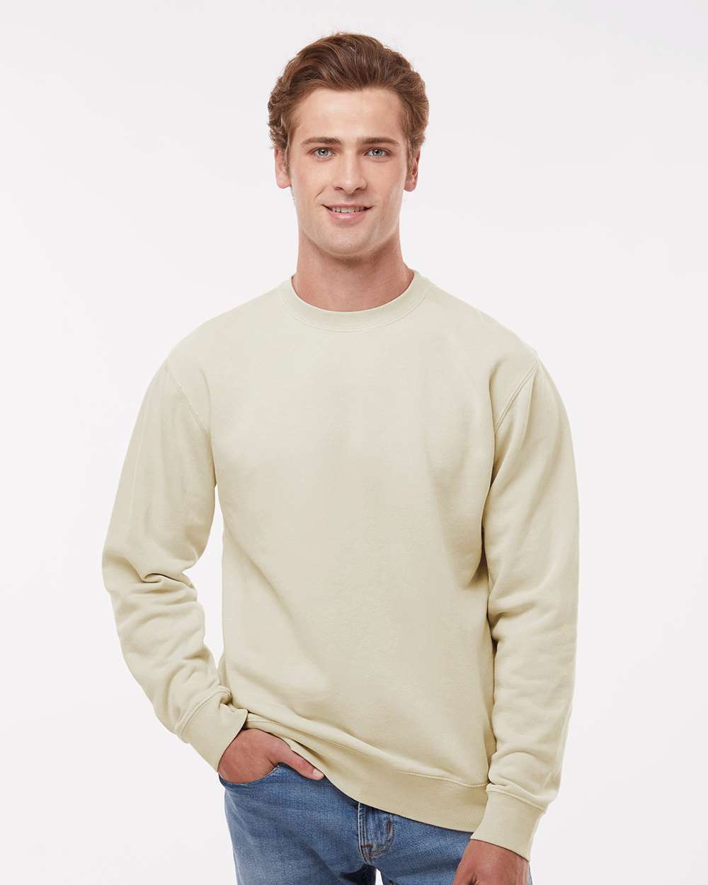 Independent Trading Co. Midweight Pigment-Dyed Crewneck Sweatshirt PRM3500