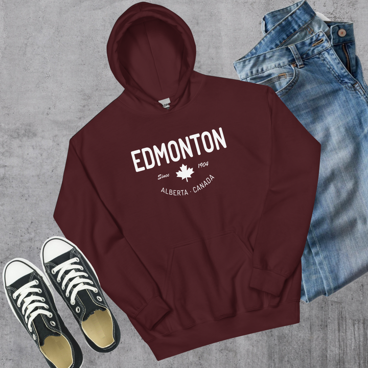 Edmonton Since 1904 Hoodie - Maroon / S