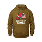 Elbows Up Canada! - 280GSM Pullover Hoodie – Proudly Canadian - Canada vs. America - Caramel / Extra small