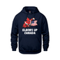 Elbows Up Canada! - 280GSM Pullover Hoodie – Proudly Canadian - Canada vs. America - Navy / Extra small - Sweatshirts &