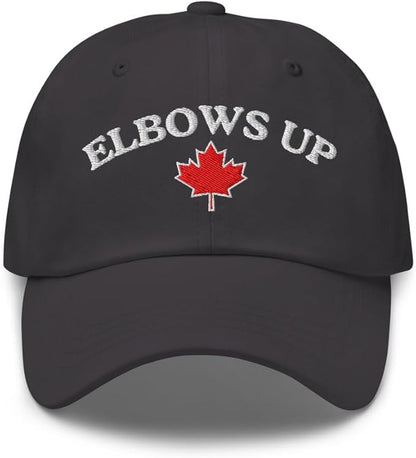 Elbows Up Canada Snapback Hat - Grey - Headwear