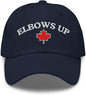 Elbows Up Canada Snapback Hat - Navy - Headwear