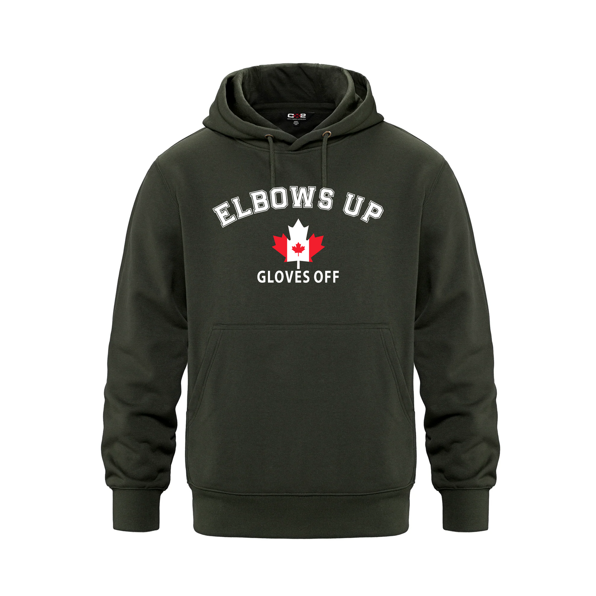 Elbows Up. Gloves Off. | 440GSM Heavyweight Canadian Hoodie – Water-Repellent Fleece - Sweatshirts & Hoodies