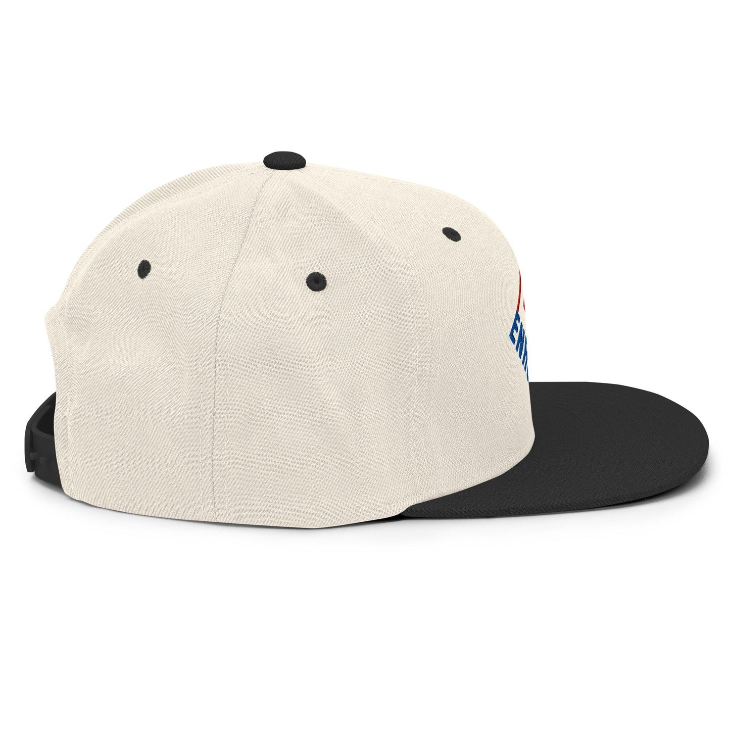 Enron Embroidered Flat Bill Brim Snapback Hat