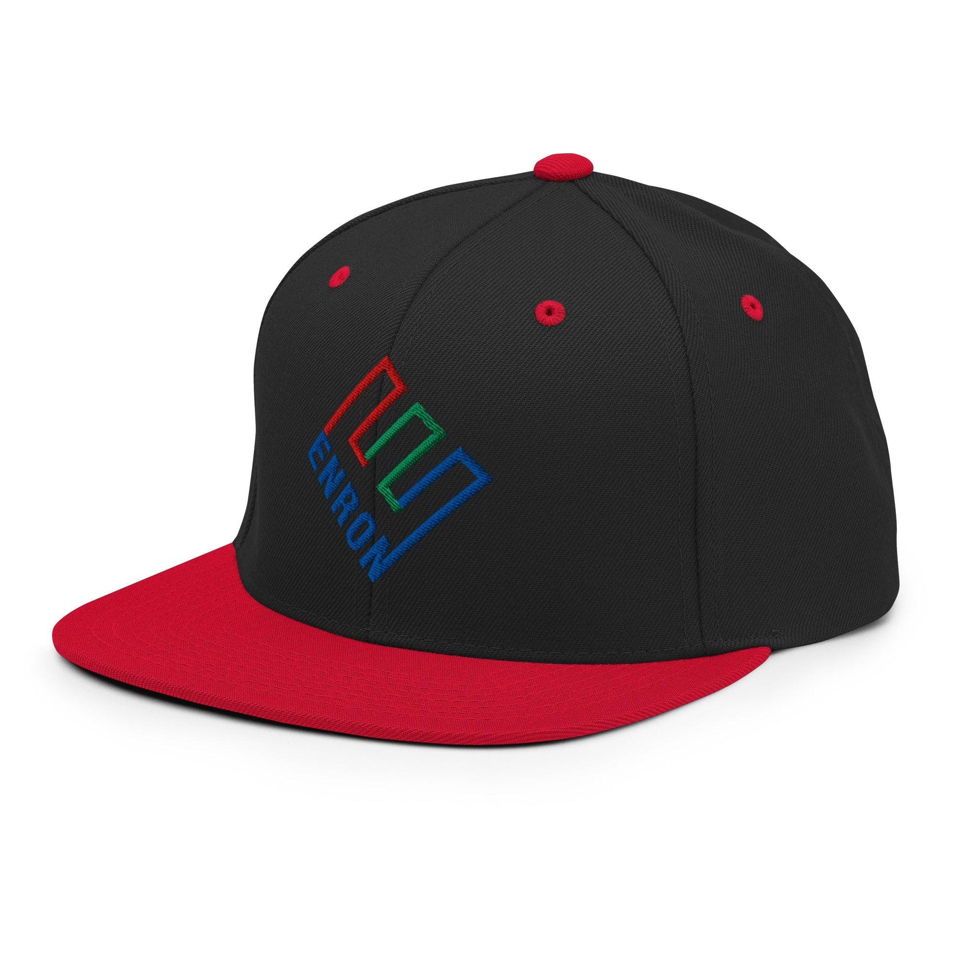 Enron Embroidered Flat Bill Brim Snapback Hat
