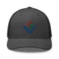 Enron Embroidered Mesh Trucker Hat - Dark Heather Gray