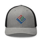 Enron Embroidered Mesh Trucker Hat - Heather/ Black
