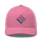 Enron Embroidered Mesh Trucker Hat - Pink