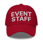 Event Staff Uniform Work Embroidered Dad Hat - Cranberry