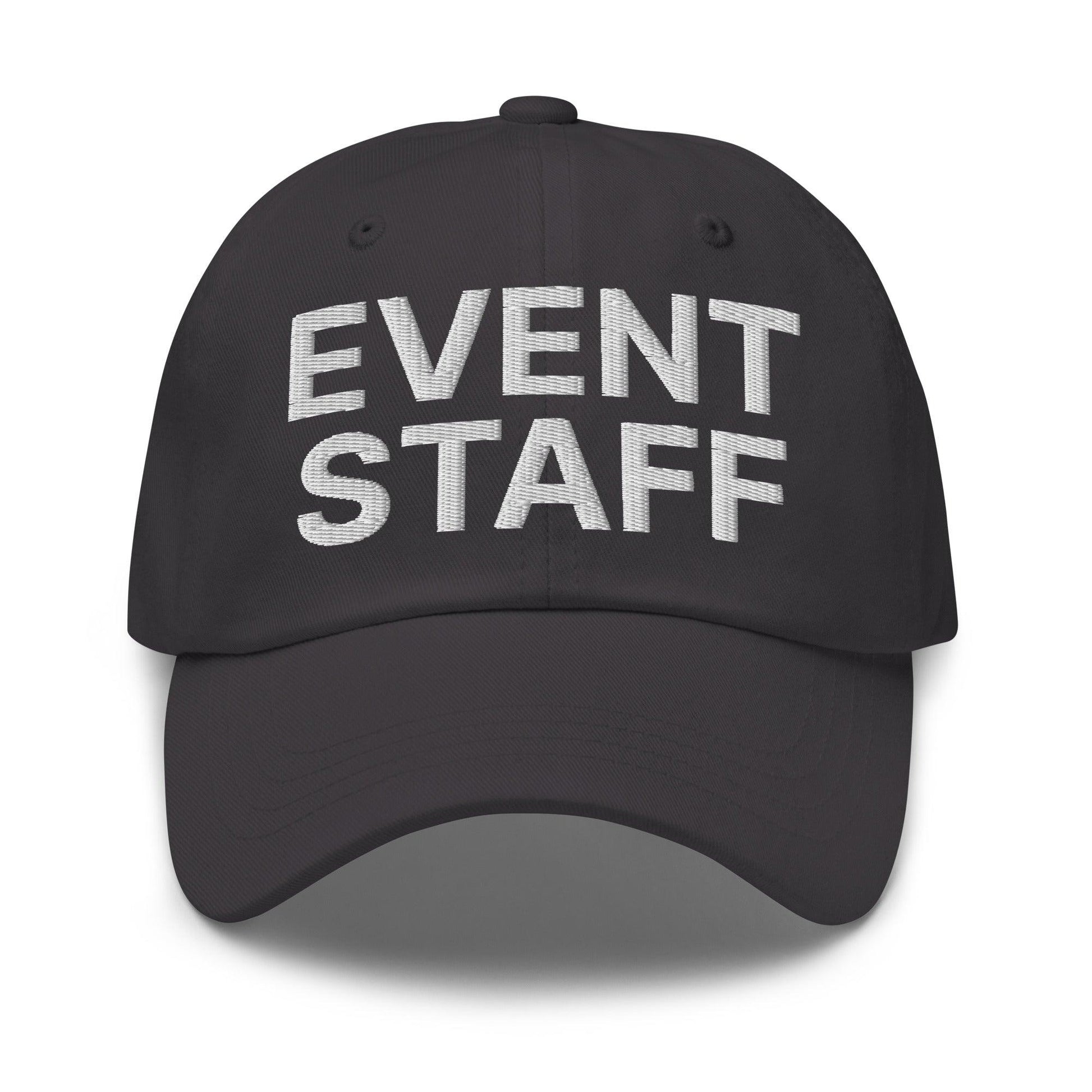 Event Staff Uniform Work Embroidered Dad Hat - Dark Grey