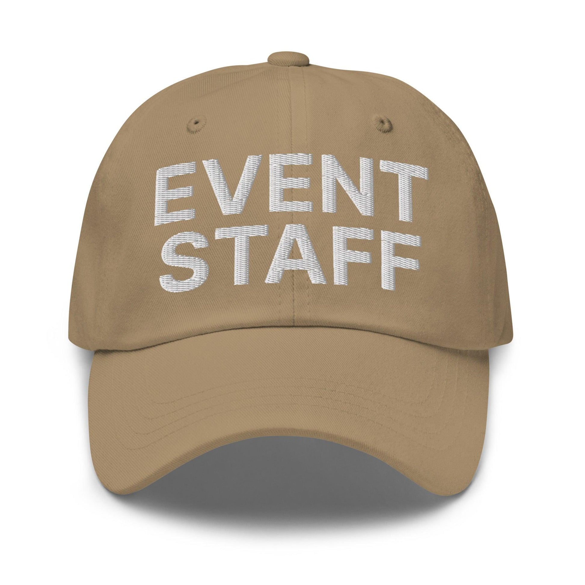 Event Staff Uniform Work Embroidered Dad Hat - Khaki