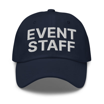 Event Staff Uniform Work Embroidered Dad Hat - Navy