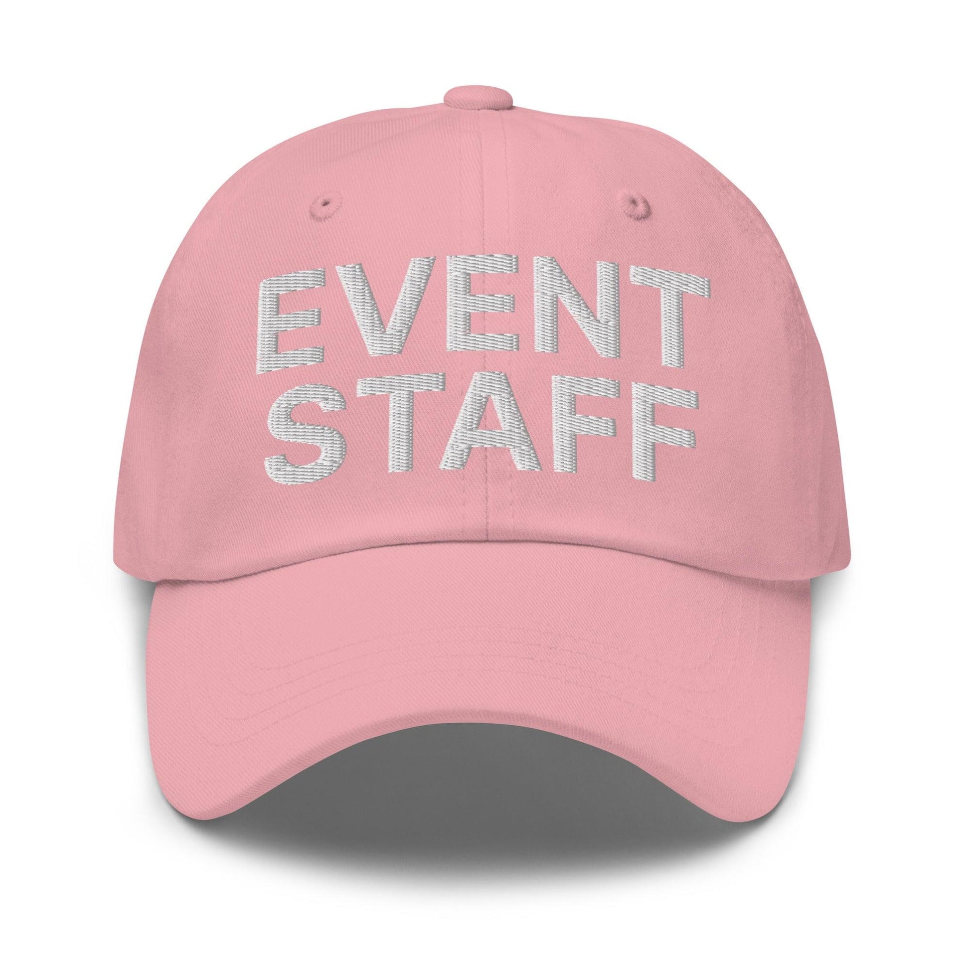 Event Staff Uniform Work Embroidered Dad Hat - Pink