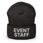 Event Staff Uniform Work Embroidered Knit Cuffed Beanie - Dark Grey