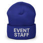 Event Staff Uniform Work Embroidered Knit Cuffed Beanie - Royal