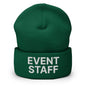 Event Staff Uniform Work Embroidered Knit Cuffed Beanie - Spruce