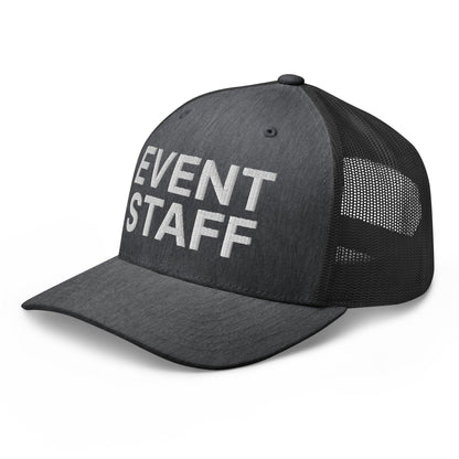 Event Staff Work Block Embroidered Mesh Trucker Hat
