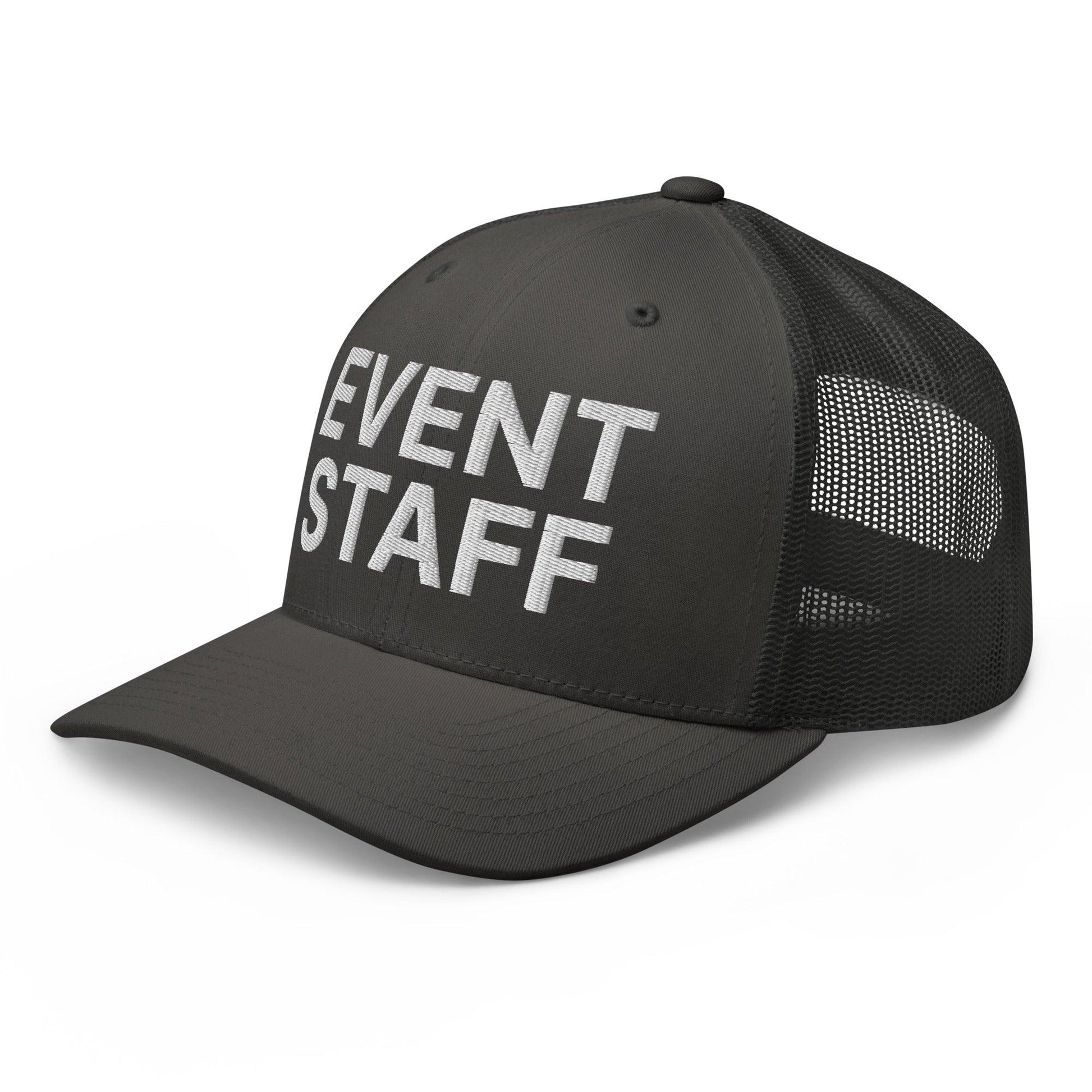 Event Staff Work Block Embroidered Mesh Trucker Hat