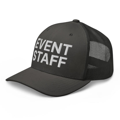 Event Staff Work Block Embroidered Mesh Trucker Hat