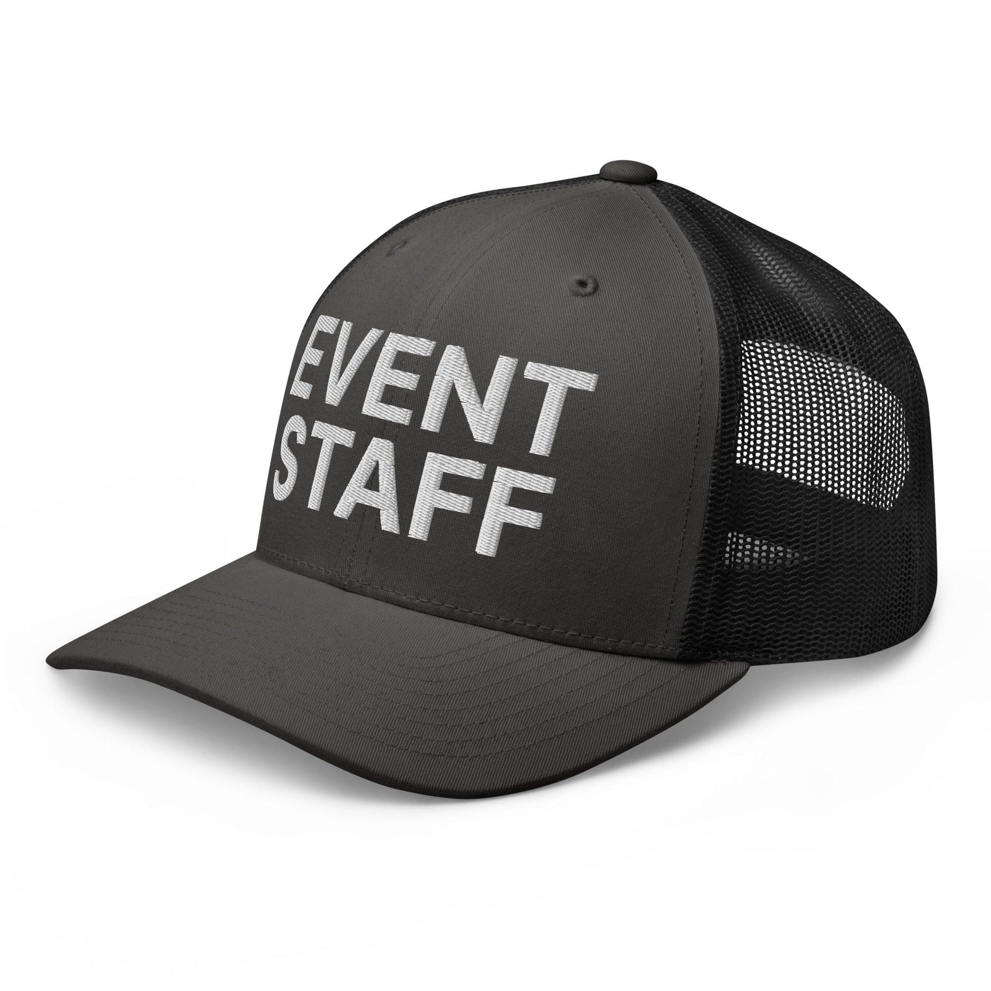 Event Staff Work Block Embroidered Mesh Trucker Hat