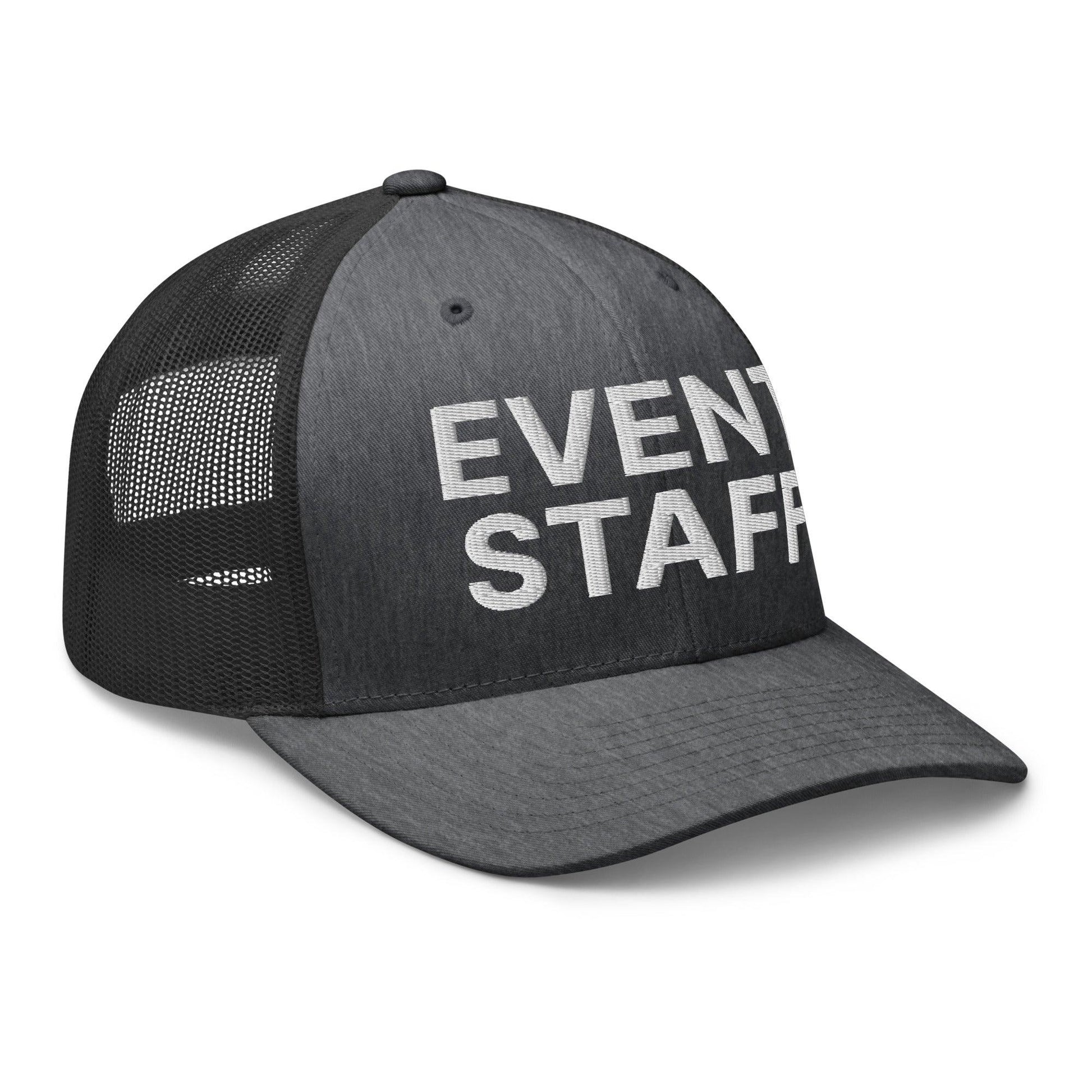 Event Staff Work Block Embroidered Mesh Trucker Hat