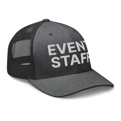 Event Staff Work Block Embroidered Mesh Trucker Hat