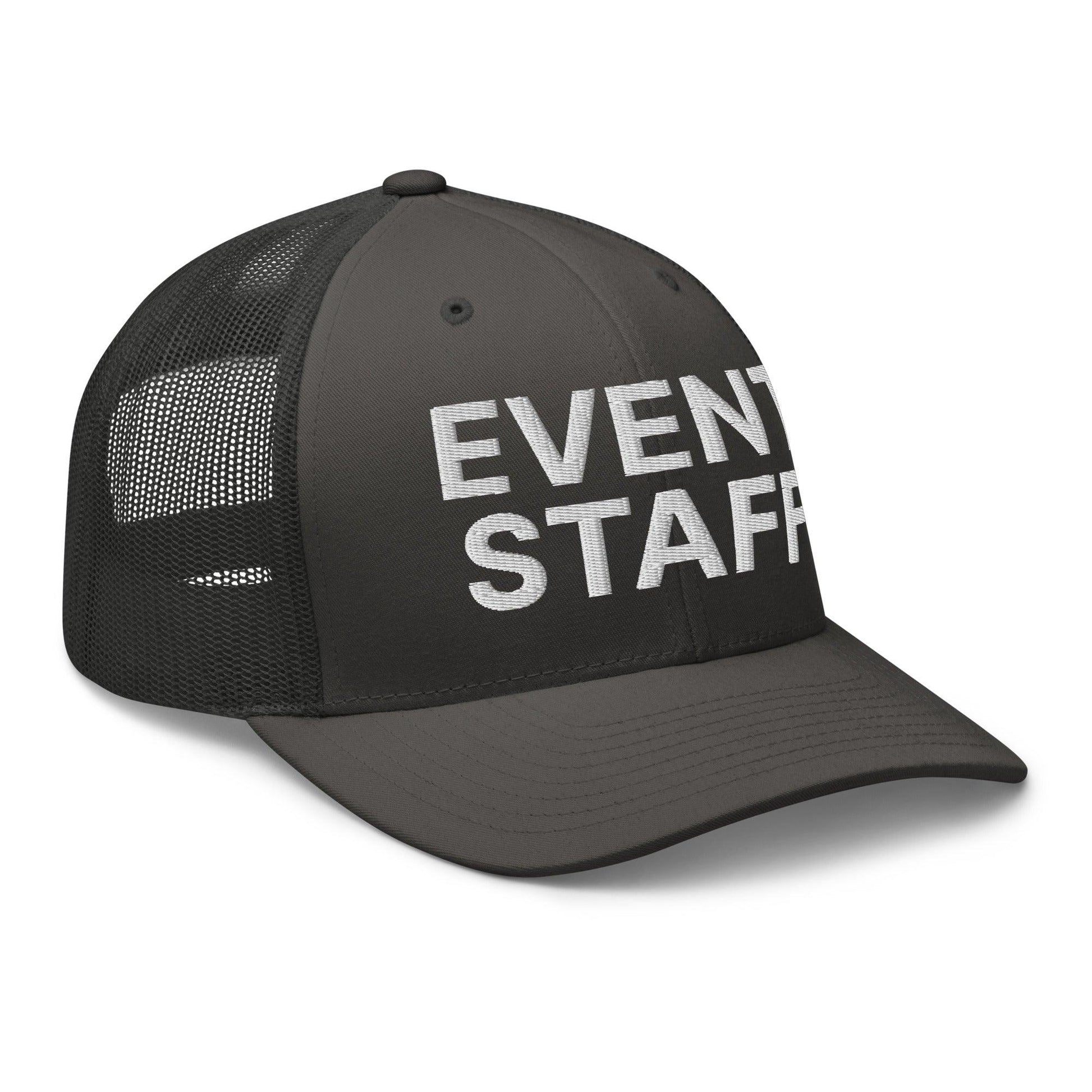 Event Staff Work Block Embroidered Mesh Trucker Hat