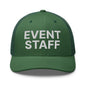 Event Staff Work Block Embroidered Mesh Trucker Hat - Evergreen
