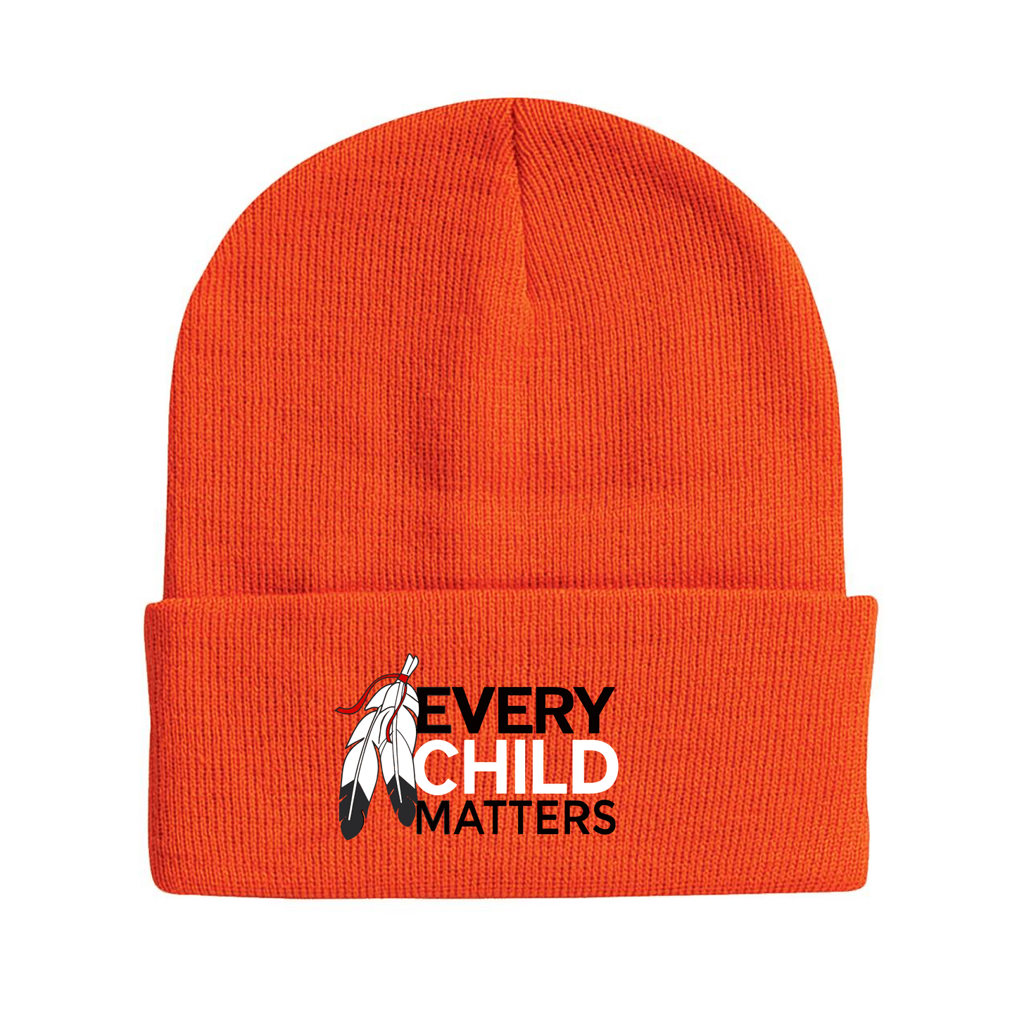 Headwear-Every Child Matters Acrylic Beanie - Feather Design-torontoscreenprinting.ca