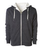 EXP90SHZ - Unisex Heavyweight Sherpa Lined Heather Zip Hood - Charcoal / XS - ZIPS