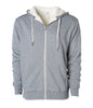 EXP90SHZ - Unisex Heavyweight Sherpa Lined Heather Zip Hood - Salt and Pepper / XS - ZIPS