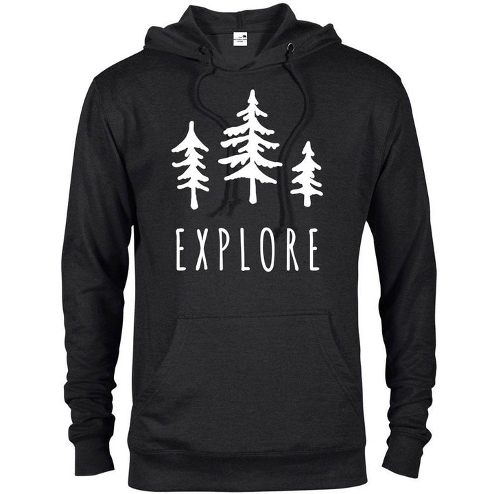 Explore Trees Adventure Hoodie - Black / S - hoodie