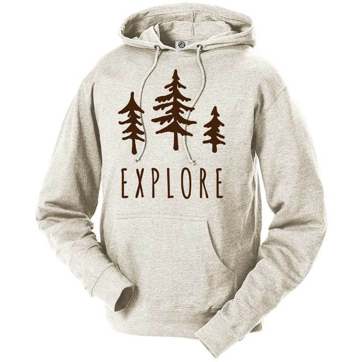 Explore Trees Adventure Hoodie - Oatmeal Heather / S - hoodie