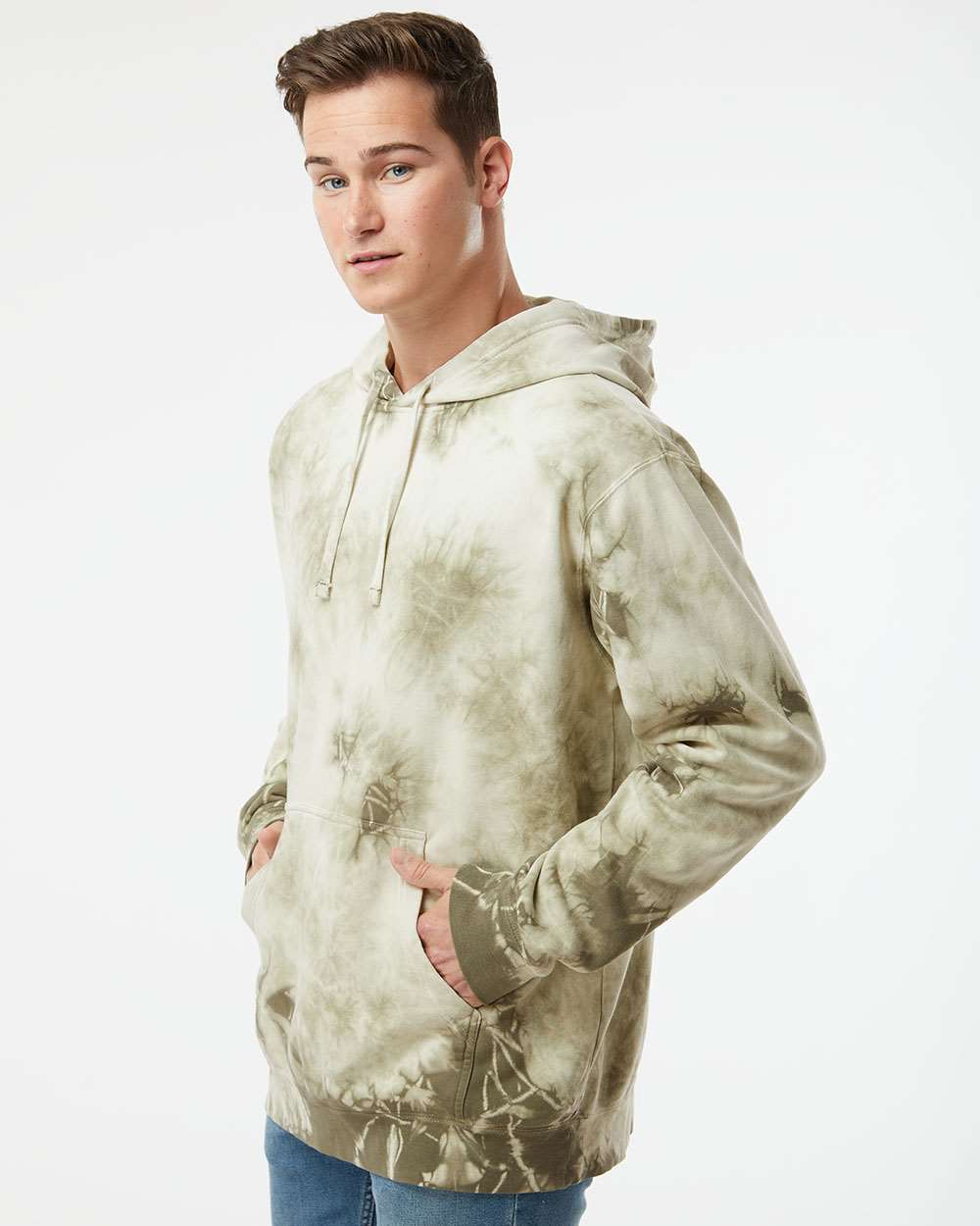 Independent Trading Co. Midweight Tie-Dyed Hooded Sweatshirt PRM4500TD