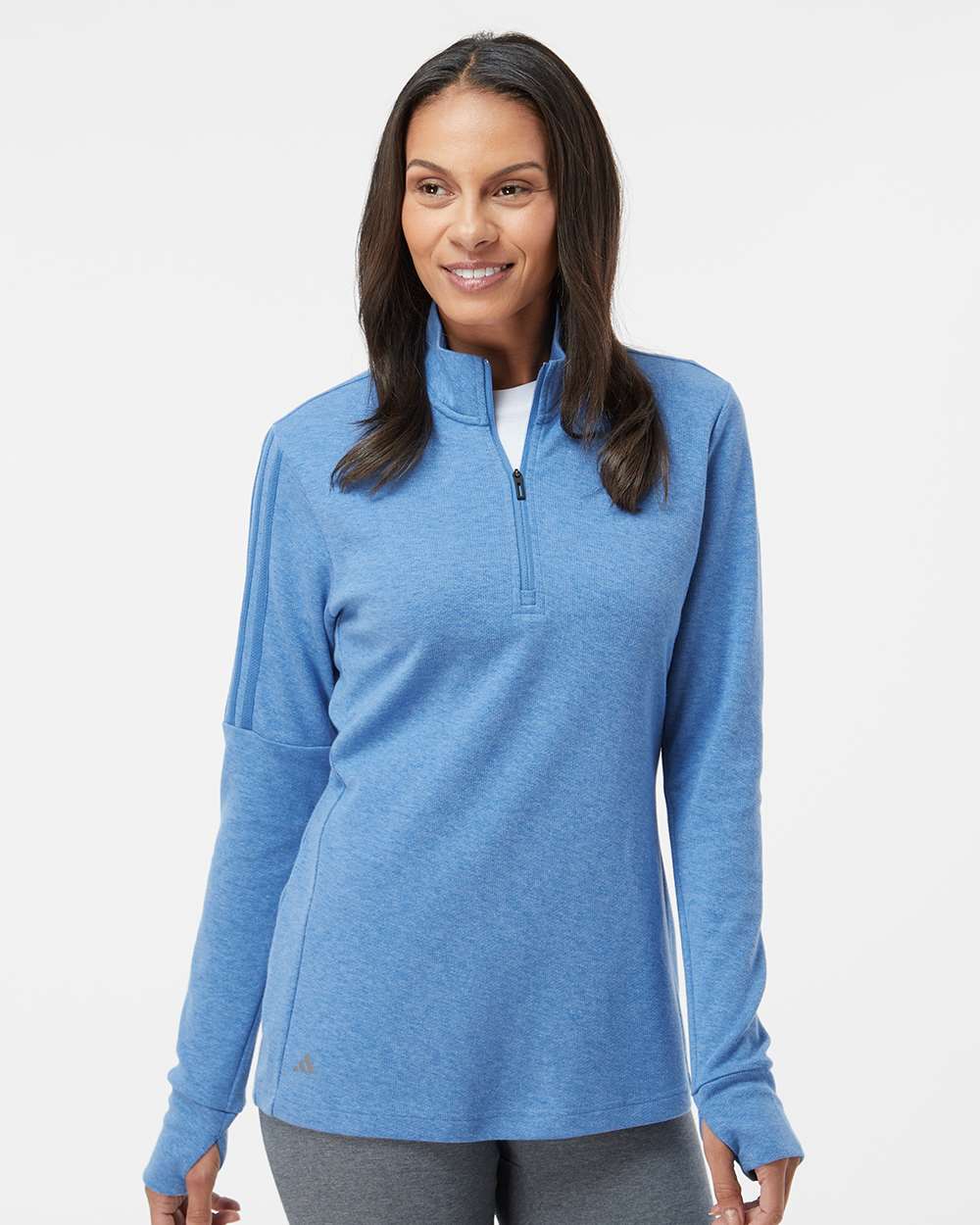 Adidas Women's 3-Stripes Quarter-Zip Sweater A555