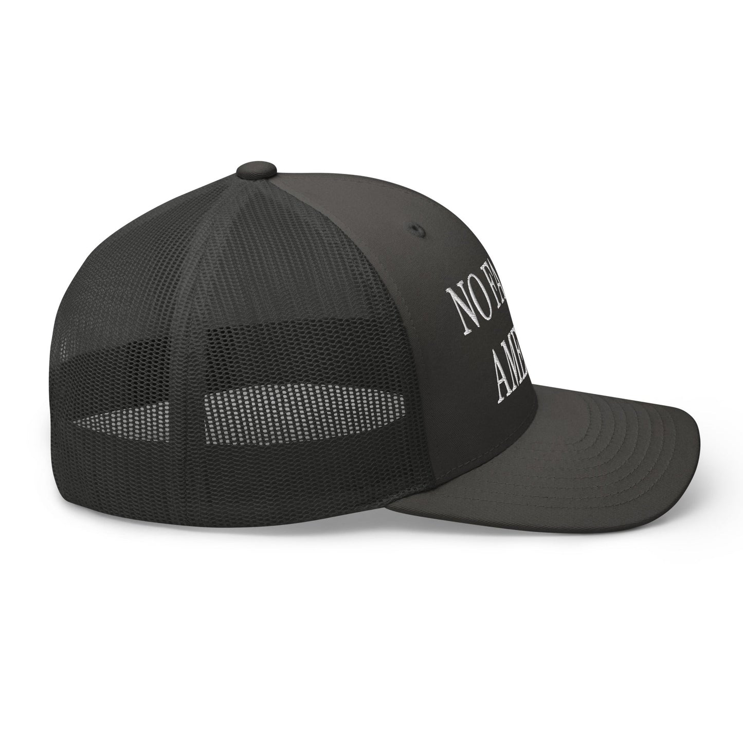 No Fascist America Embroidered Retro Mesh Trucker Hat