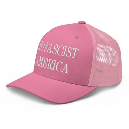 No Fascist America Embroidered Retro Mesh Trucker Hat