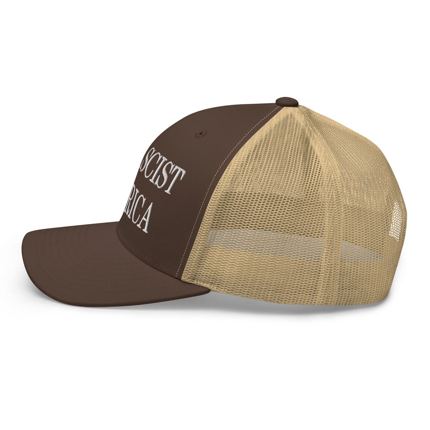 No Fascist America Embroidered Retro Mesh Trucker Hat