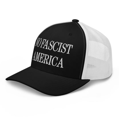 No Fascist America Embroidered Retro Mesh Trucker Hat
